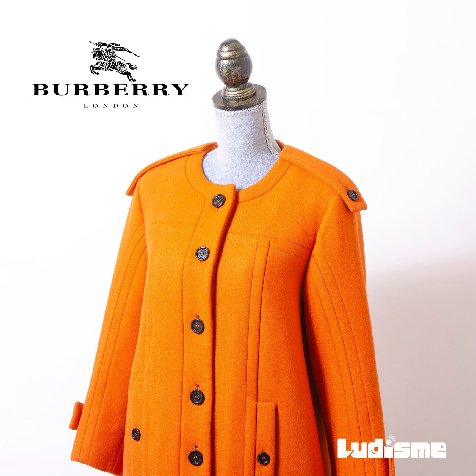 バーバリー プローサム BURBERRY PRORSUM ノーカラーコート 44