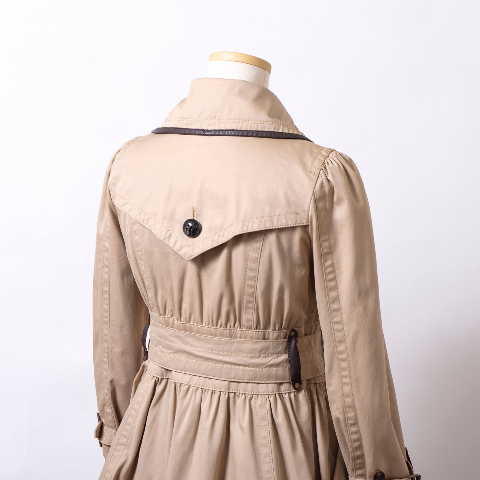 バーバリー ブルーレーベル BURBERRY BLUE LABEL トレンチコート 36 