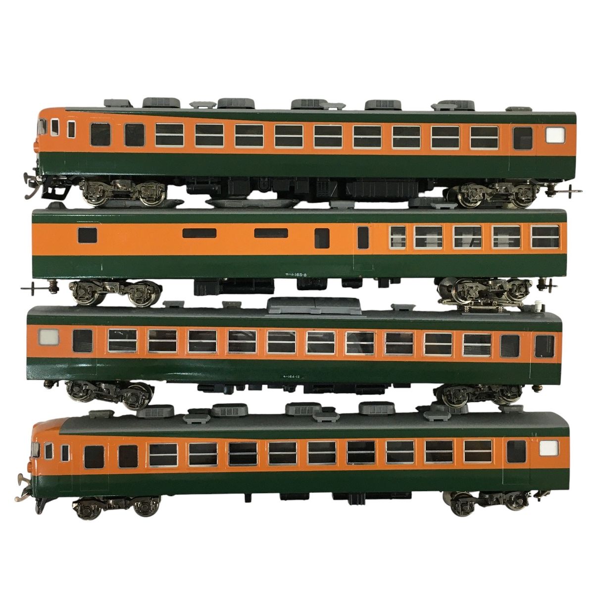 カツミ 国鉄 165系 急行電車 湘南色 4両セット HOゲージ 鉄道模型 訳有