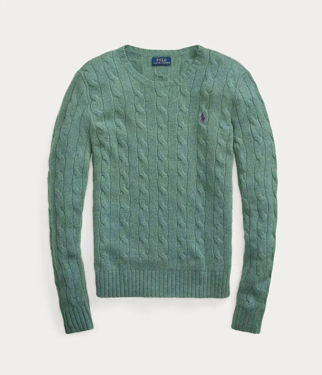 ポロ ウールカシミア ケーブルニット グリーン COLOR sサイズ