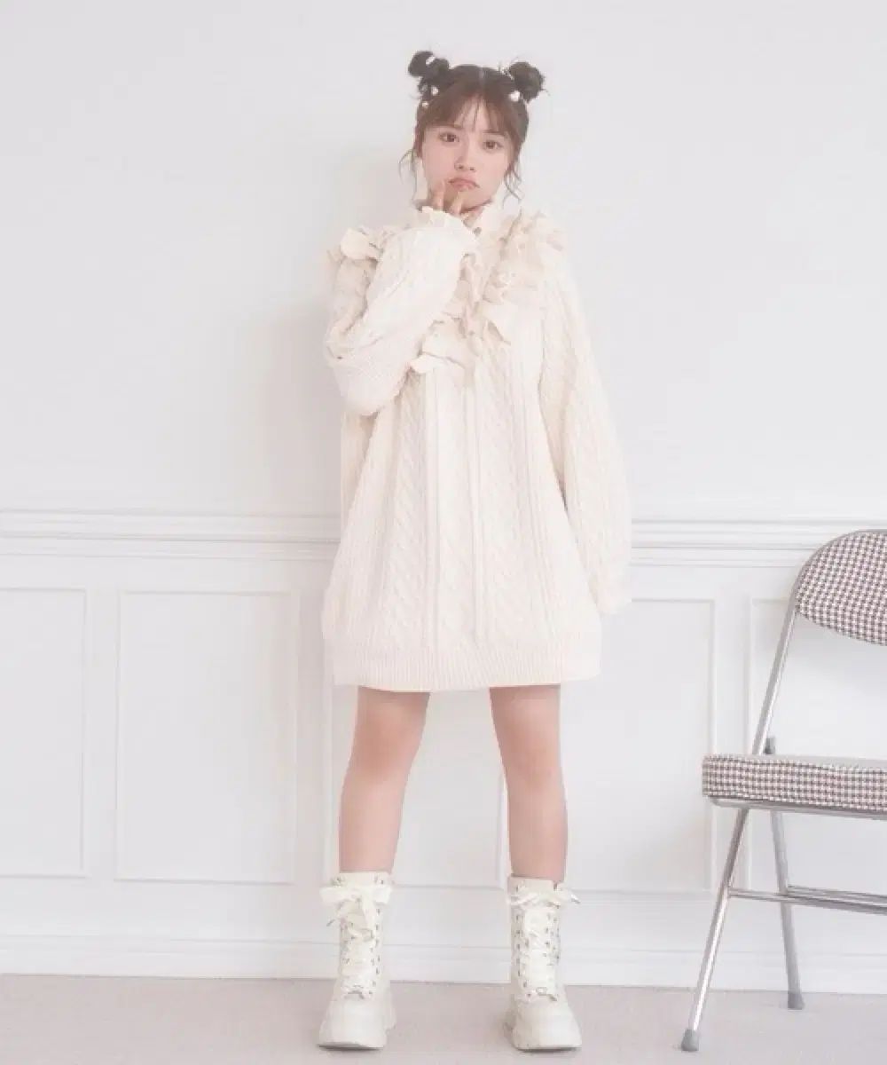 Honey Cinnamon ribbon knit ONE PIECE ライトピンク 量産型 地雷系