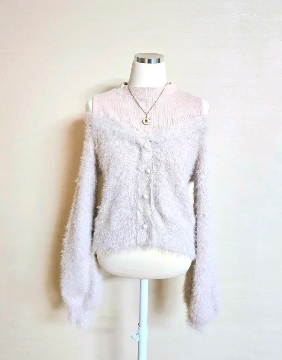 ラベンダー オフショルダー ニット 姫ギャル 量産型 アクシーズファム リズリサ系 ニット ピンター系