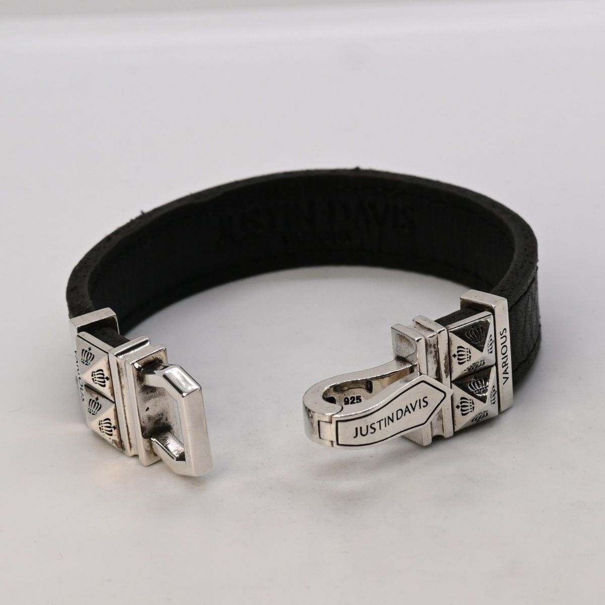 JUSTIN DAVIS VARIOUS シルバー925 レザー 腕周り16 cm ブレスレット ジャスティンデイビス
