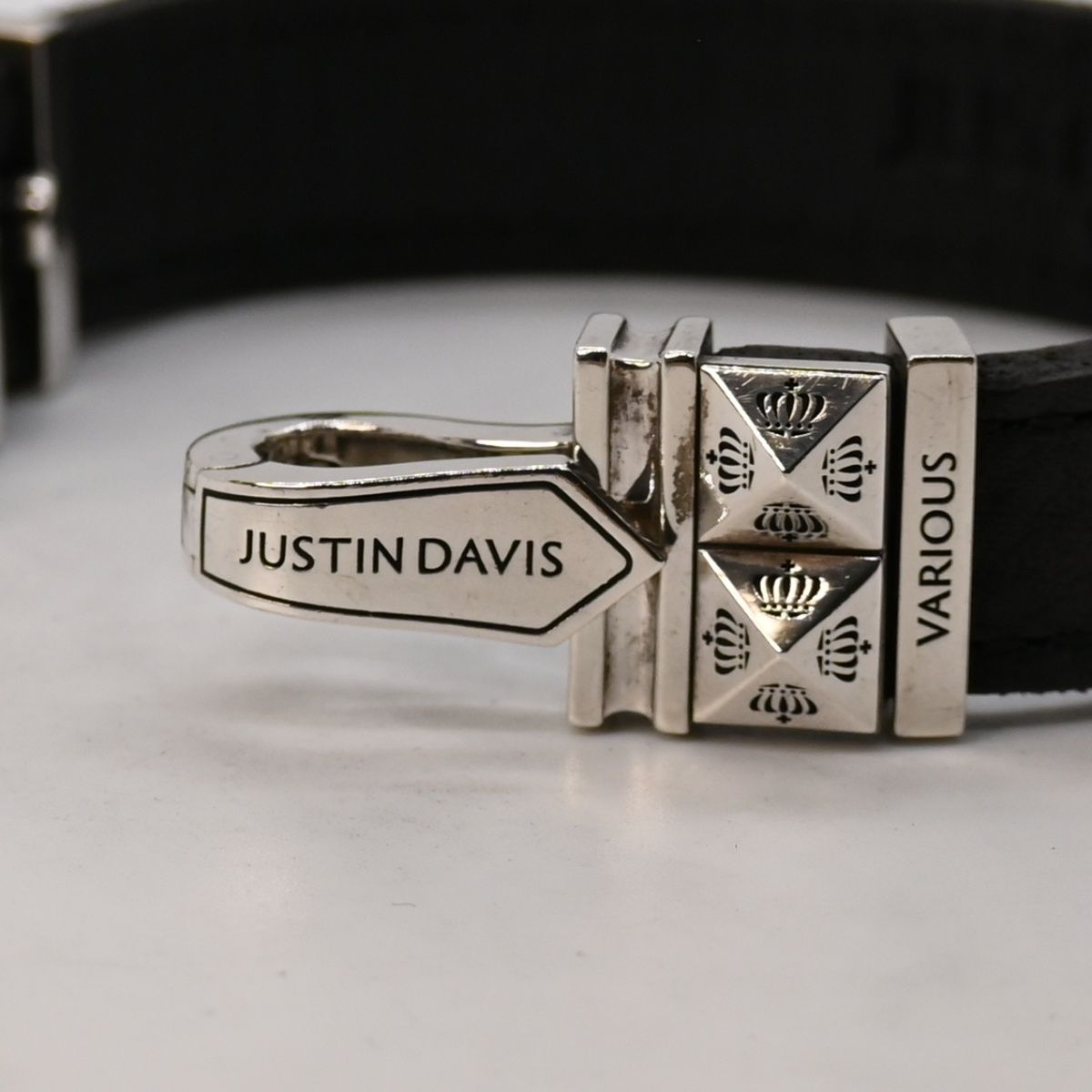 JUSTIN DAVIS VARIOUS シルバー925 レザー 腕周り16cm ブレスレット