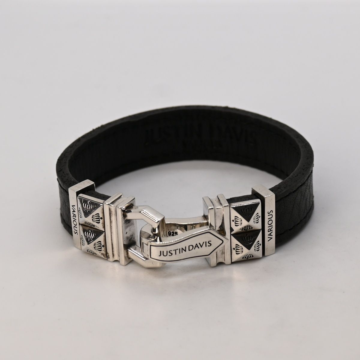 JUSTIN DAVIS VARIOUS シルバー925 レザー 腕周り16cm ブレスレット ジャスティンデイビス