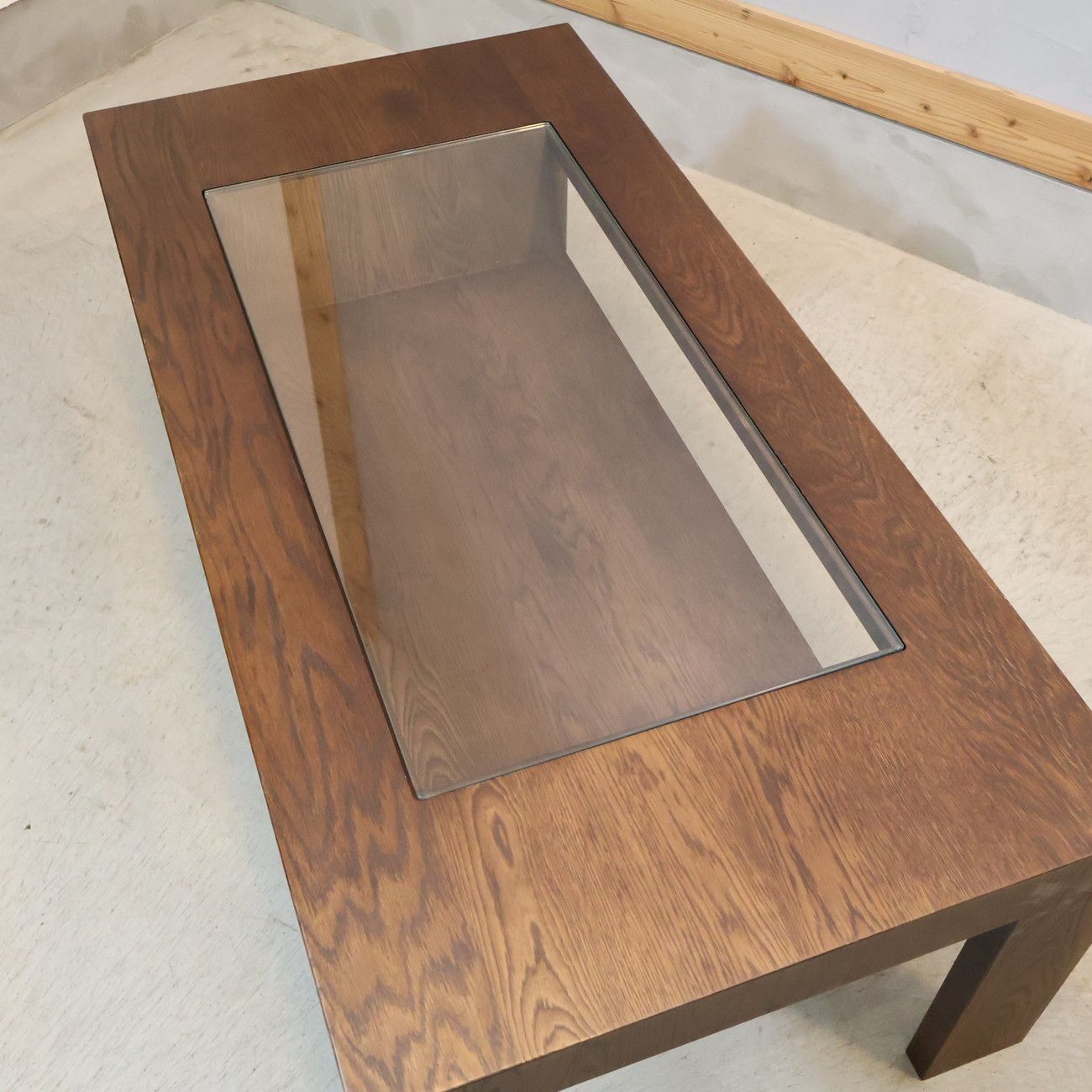 karimoku カリモク家具 オーク材 ガラス リビングテーブル TU4260