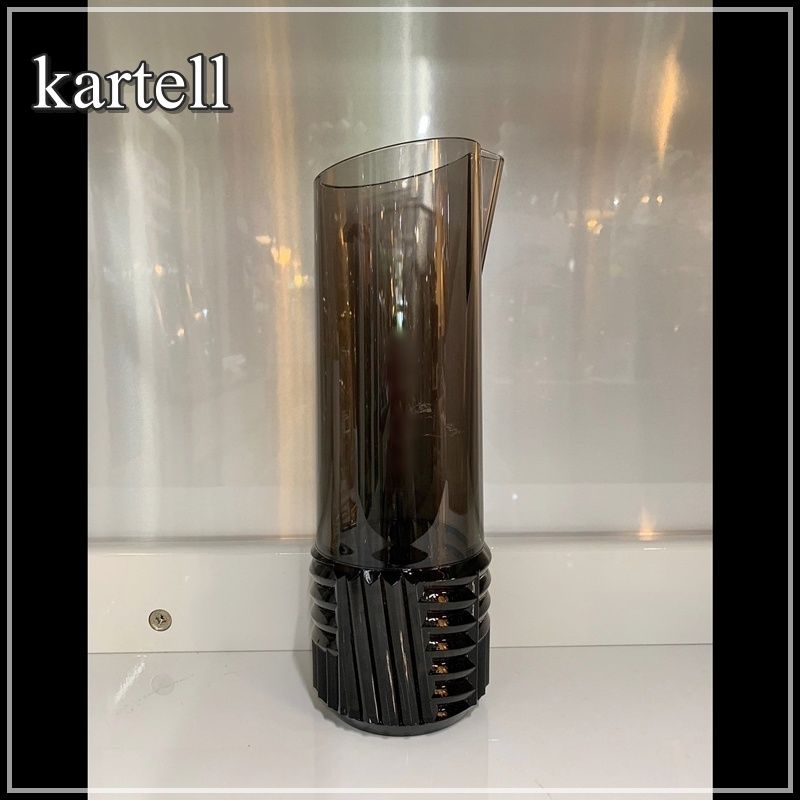 カルテル トラマドリンクカラフェ ピッチャー 水差し スモークグレイ 透明 Kartell Trama Drink イタリア メラミン 丈夫 灰色 グレー オシャレ テーブルウェア RU0805-1