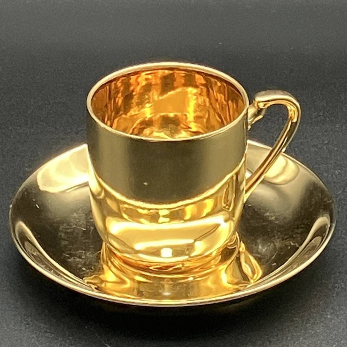 ノリタケ なゴールドラスター アンティーク 1908年頃 デミタス カップ&ソーサー Noritake マルキ印 明治期 CE1 POP_25D