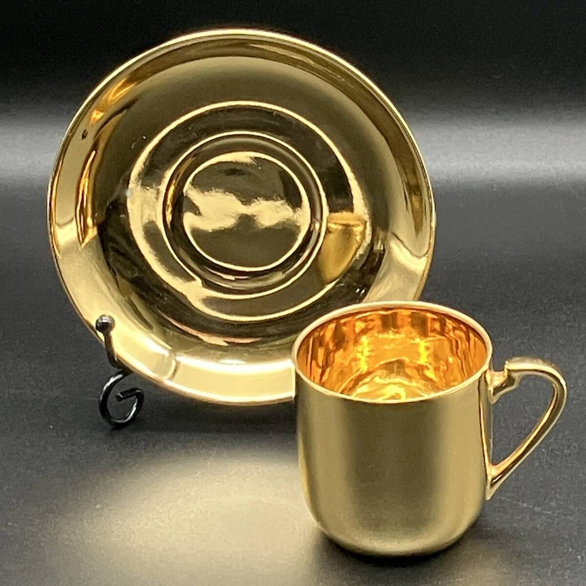 ノリタケ なゴールドラスター アンティーク 1908年頃 デミタス カップ&ソーサー Noritake マルキ印 明治期 CE1 POP_25D