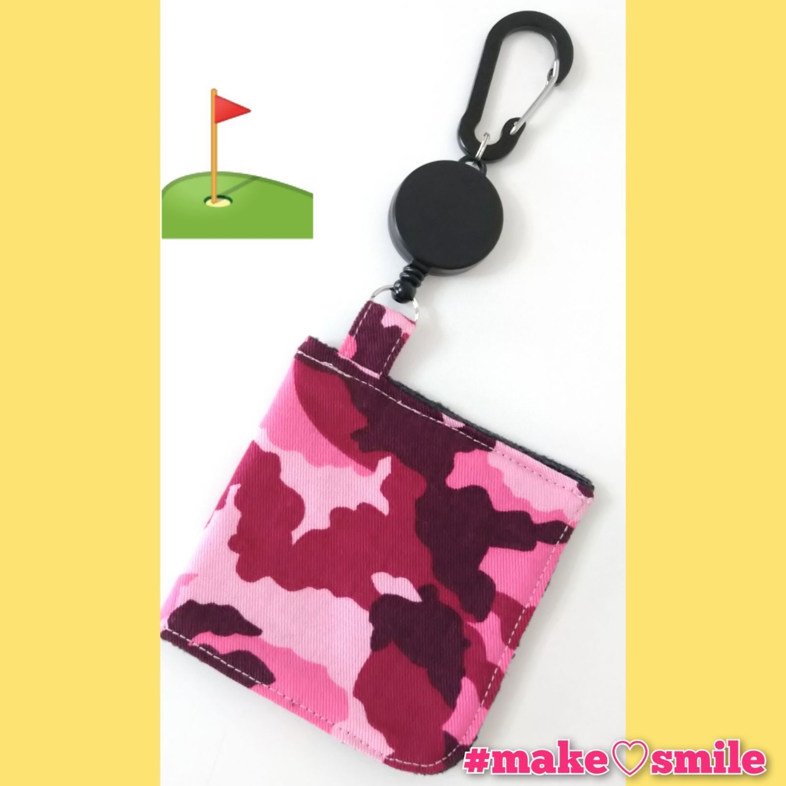 ゴルフボールクリーナー 迷彩 カモフラ柄 ピンク ゴルフボールクラブ