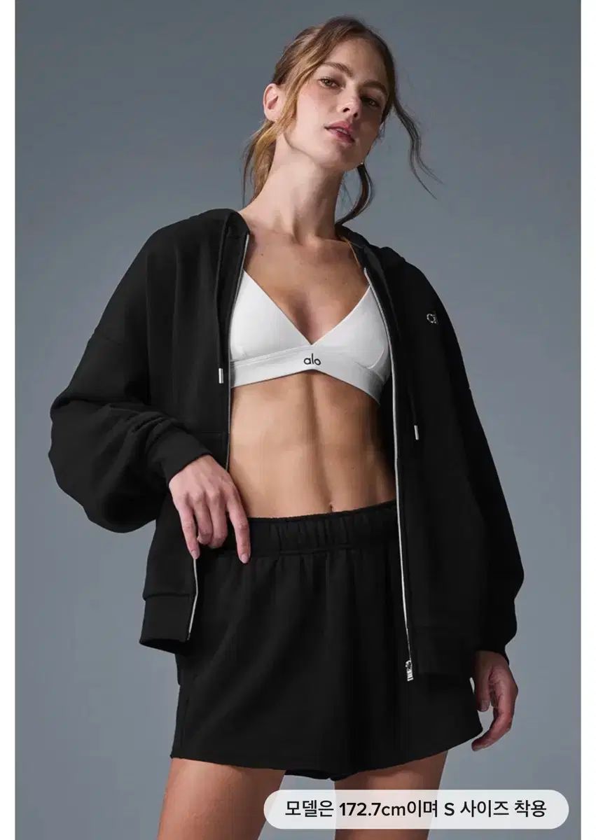 アロ ジス JISOO フードジップアップ XS ブラック