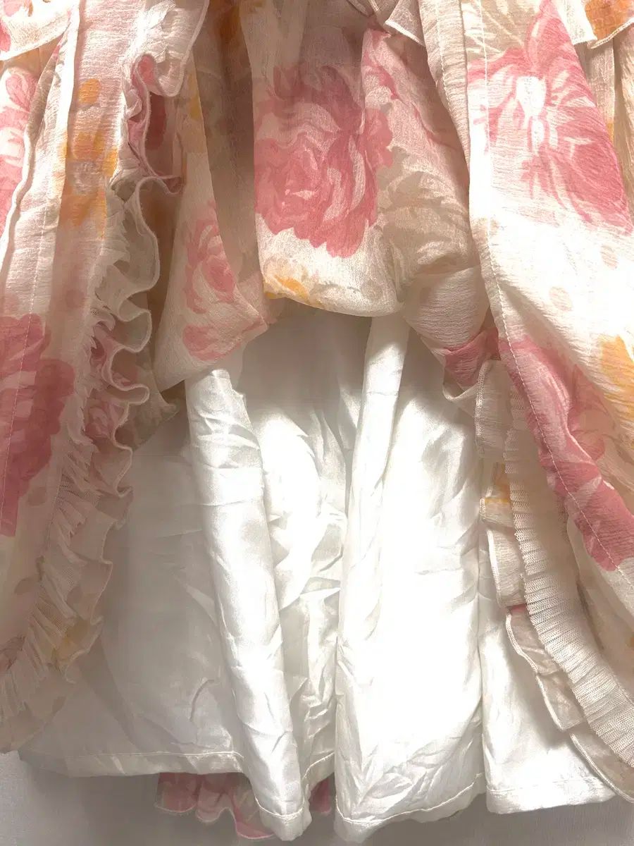  リズリサ フラワー オフショルダー 姫ギャル ピンターst シフォン ワンピース 長袖 七分袖 ミニワンピース