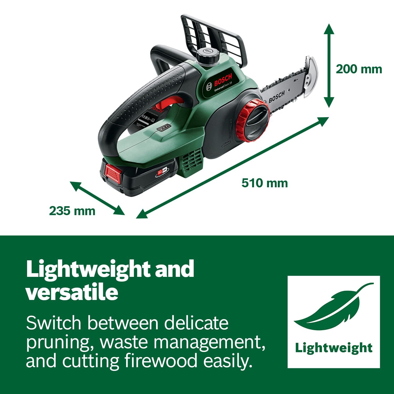  ボッシュ BOSCH 18 Vコードレスチェーンソー 本体のみ バッテリー 充電器 UC H トリマー ヘッジトリマー 切断工具 切断機