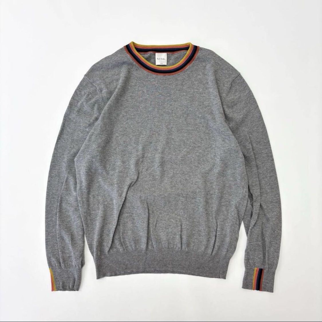 Paul Smith ポールスミス アーティスト ストライプ ニット KNIT グレー