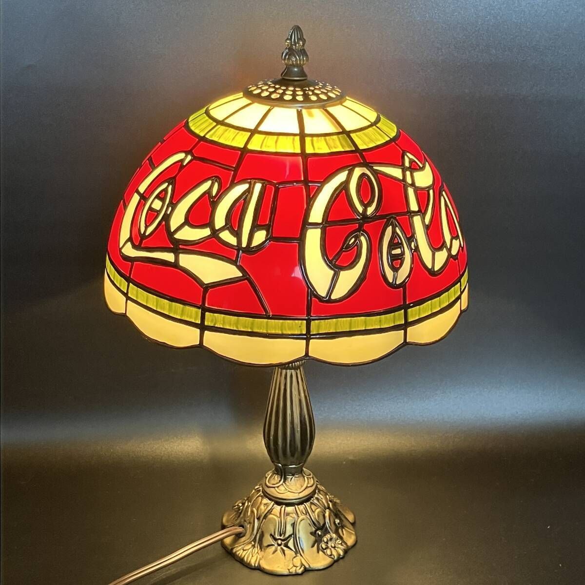 コカコーラ Coca Cola ステンドグラス調 テーブルランプ ビンテージ ディスクライト ランプ lanp インテリア POP_25D
