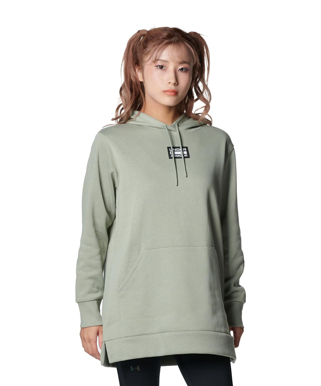 アンダーアーマー UA RIVAL FLEECE OVERSIZED PULL OVER HOODIE Grove Green LG Grove Green L
