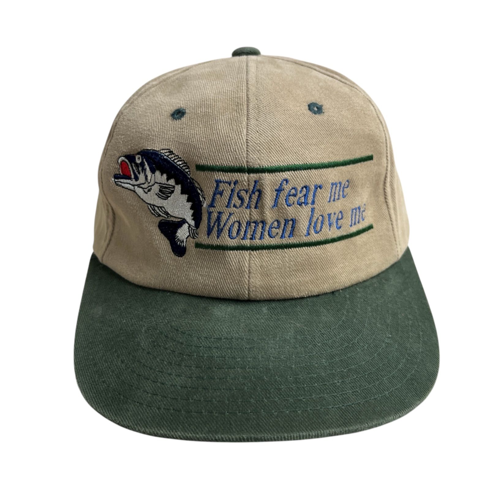 キャップ 帽子 90s Fish fear me フィッシュフィアーミー フィッシングキャップ アウトドア ビンテージキャップ ツートン キャップ アース