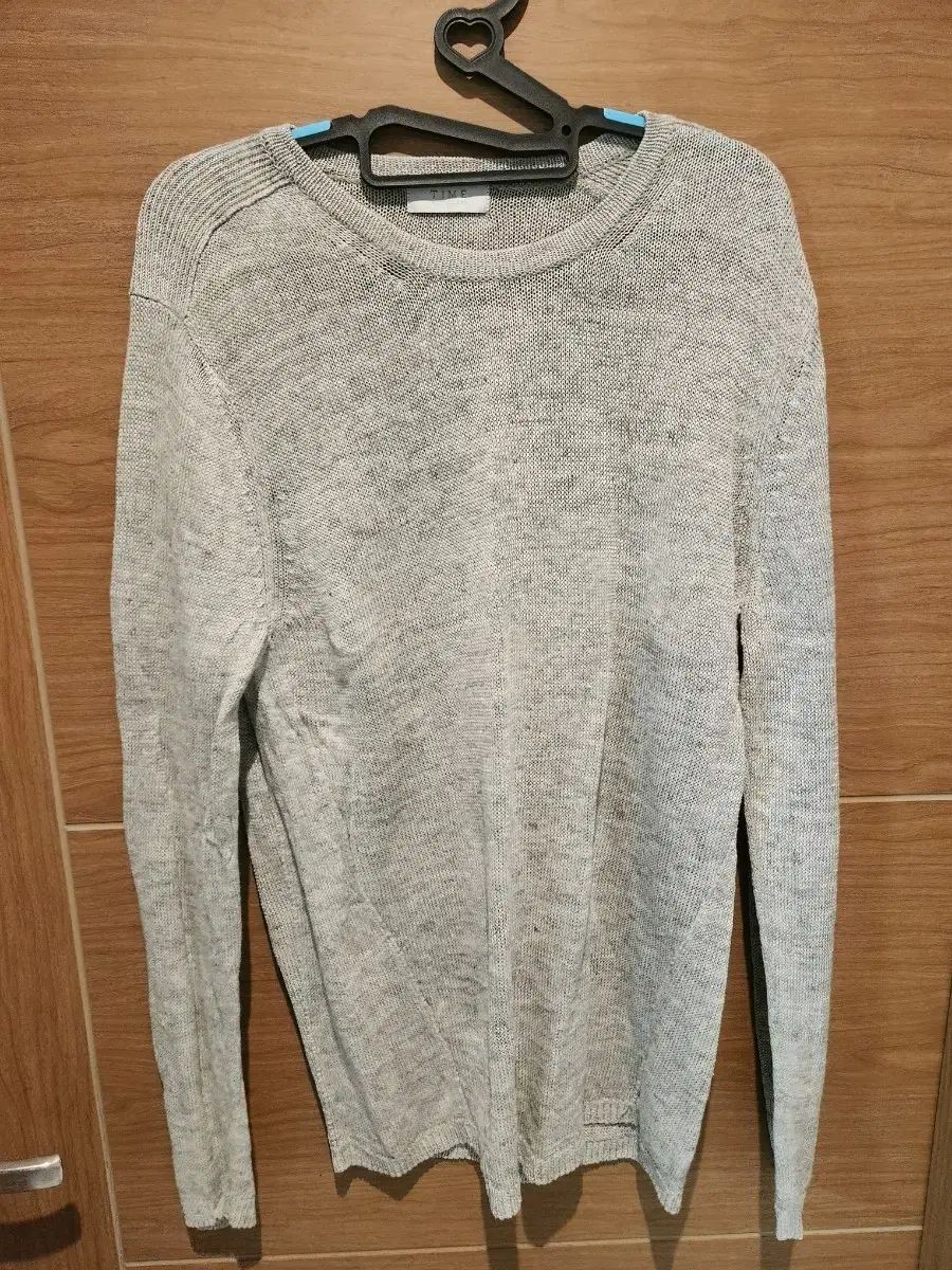 TIME グレー ニット 長袖 Tシャツ