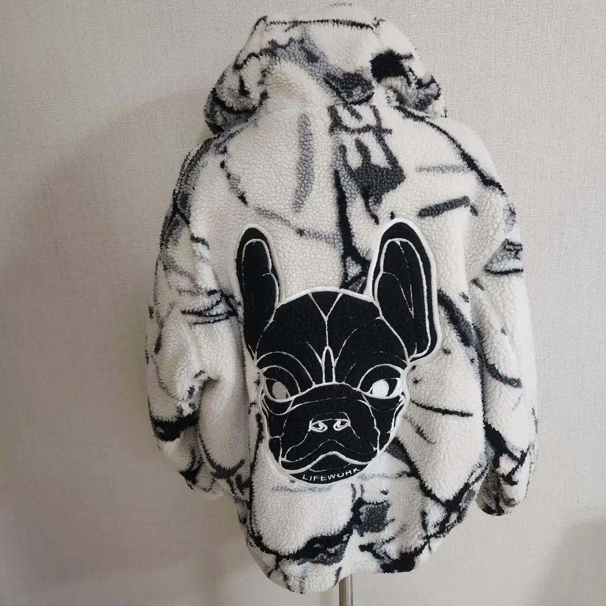 ライフワーク フリース フード ジップアップ 白