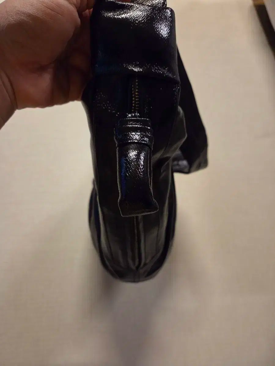 ルメール クルーアソン コーテッドコットン ラージ ブラック