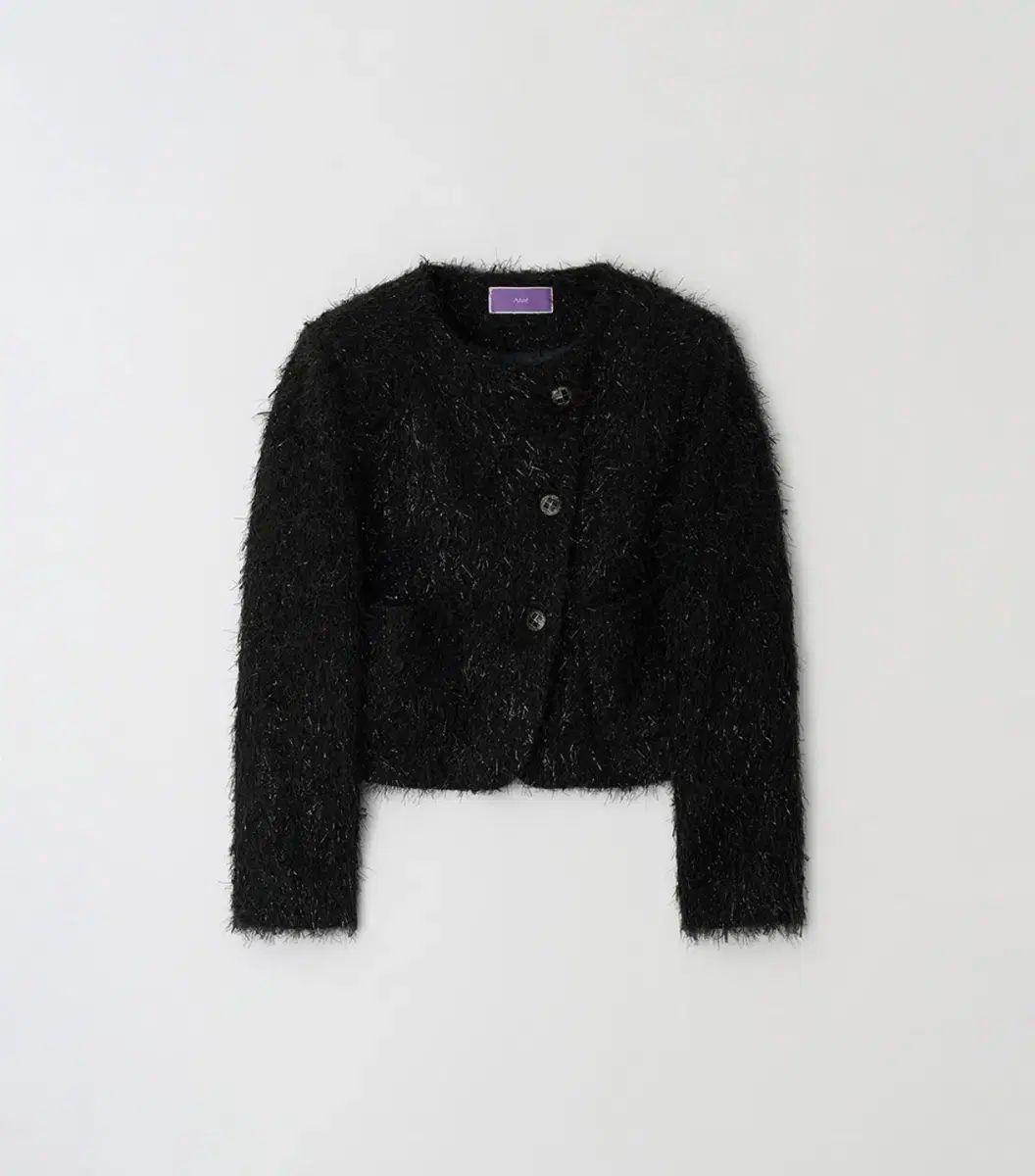 アフリン ウール ツイード ボタン ジャケット カーキ S