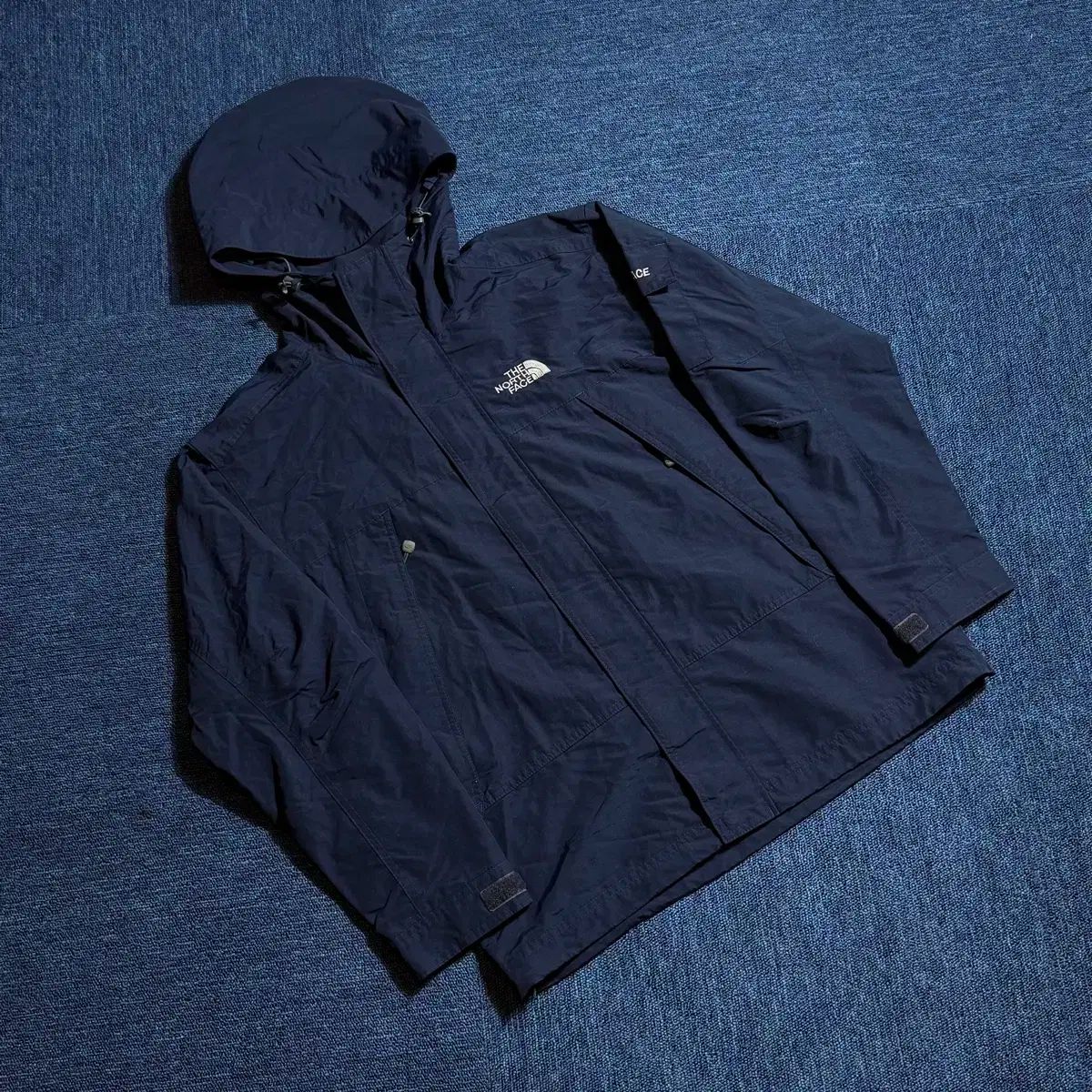 ザノースフェイス ネイビー ウィンドブレーカー フード ジャケット