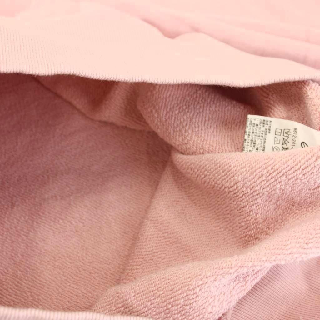  6 ROKU BEAUTY-YOUTH B-Y ロク ビューティーアンドユース コットンウラケ ステッチ クルーネック プルオーバー トレーナー スウェット 長袖 ピンク KU トレーナー スウェット トップス