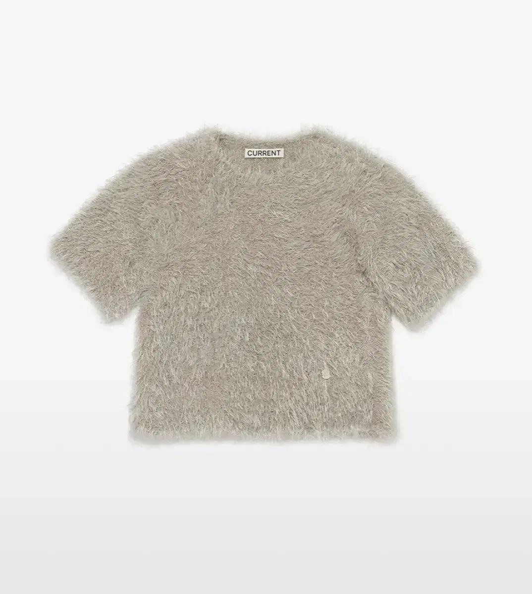 カレント ヘアリー ショートスリーブ ニット ライトベージュ