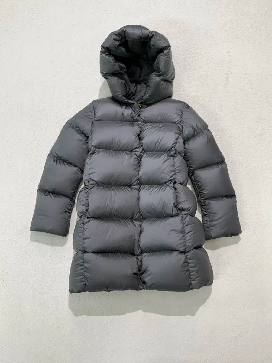 ポロラルフローレン キッズ ダウンジャケット ロング丈 シルバー グレー 6歳