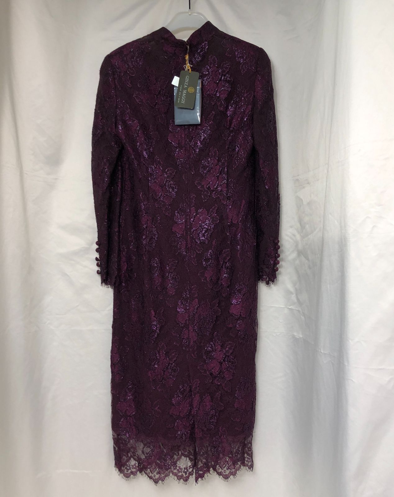 銀座マギー 長袖ワンピース スタンド レース SG 10-6988