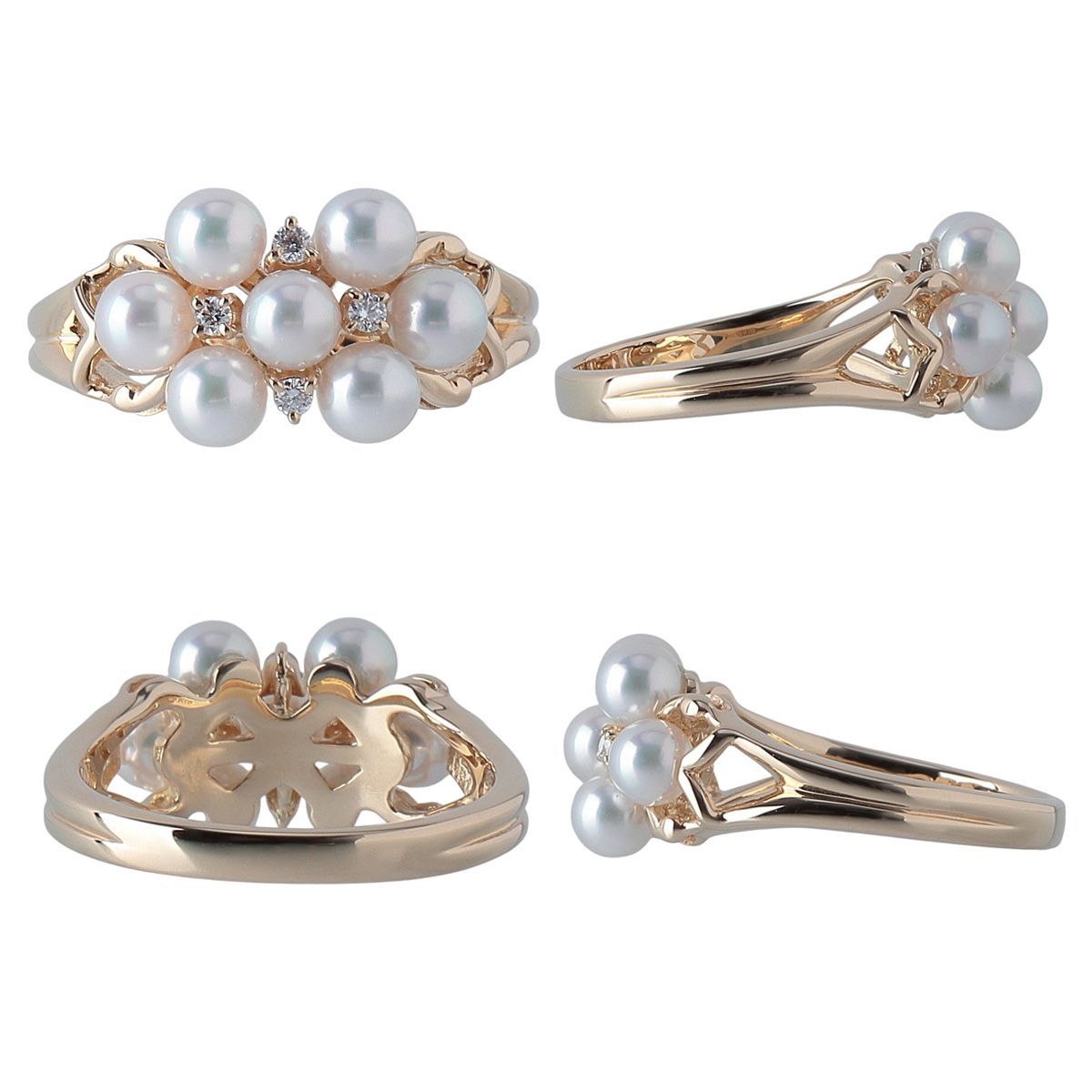 ミキモト ベビーパール ダイヤ リング アコヤ真珠 約2.5mm 11号 K18YG