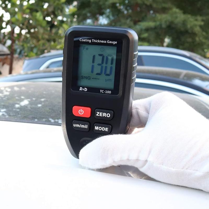 膜厚測定片手で簡単に塗装面のデジタル膜厚計 鉄系&非鉄系のデジタル膜厚計自動車の塗装やペイント作業の塗装膜厚計のデジタル膜厚計 Black-jp