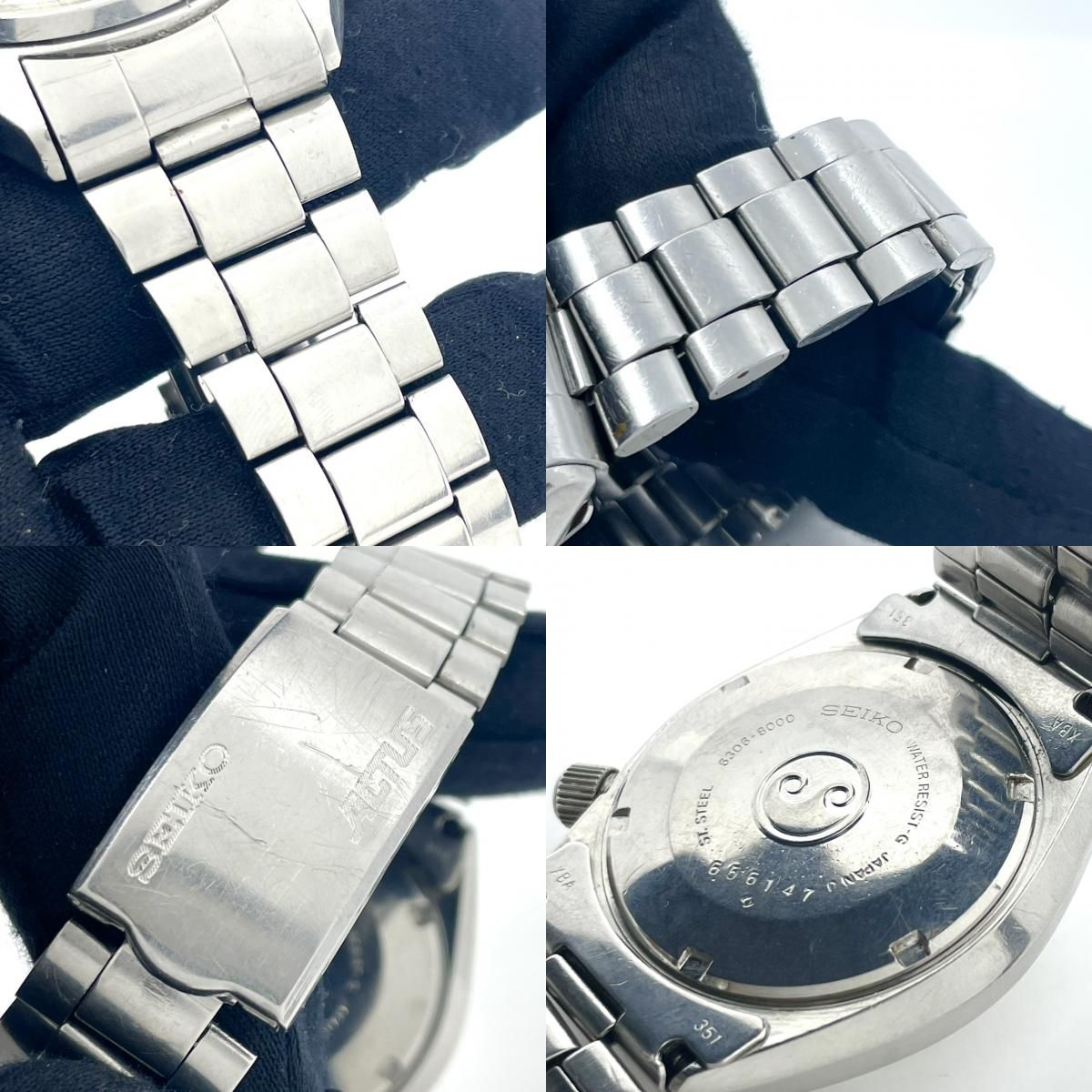 稼働品／ビンテージ】セイコー 5アクタス シルバーウェーブ 6306-8000