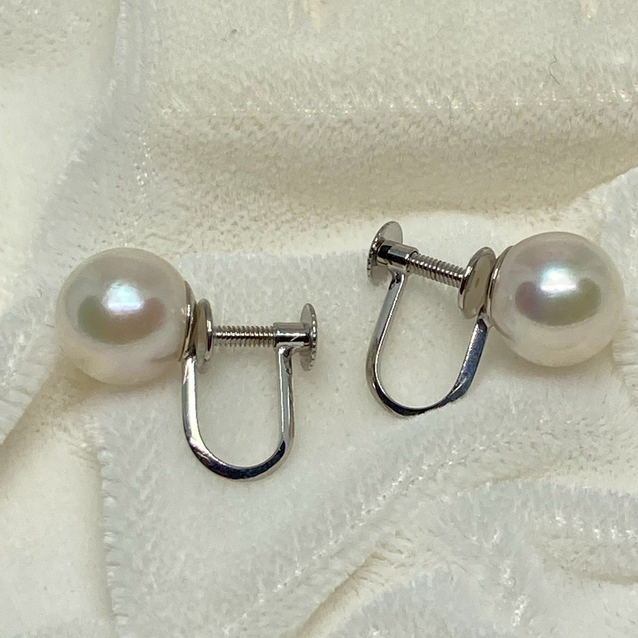 本真珠ネックレス シルバー刻印&K14WGイヤリングセット - メルカリ