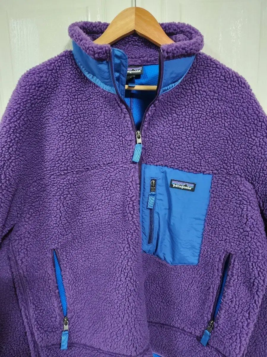 パタゴニア パープル ブルー フリース プルオーバー