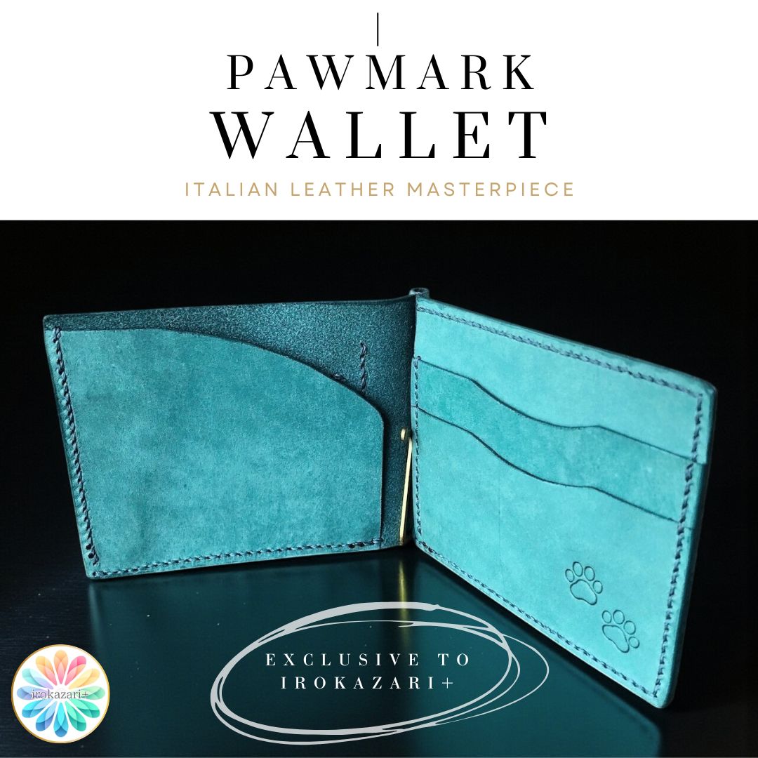 最高 イタリア革マネークリップ｜ターコイズブルー｜彼氏・夫への