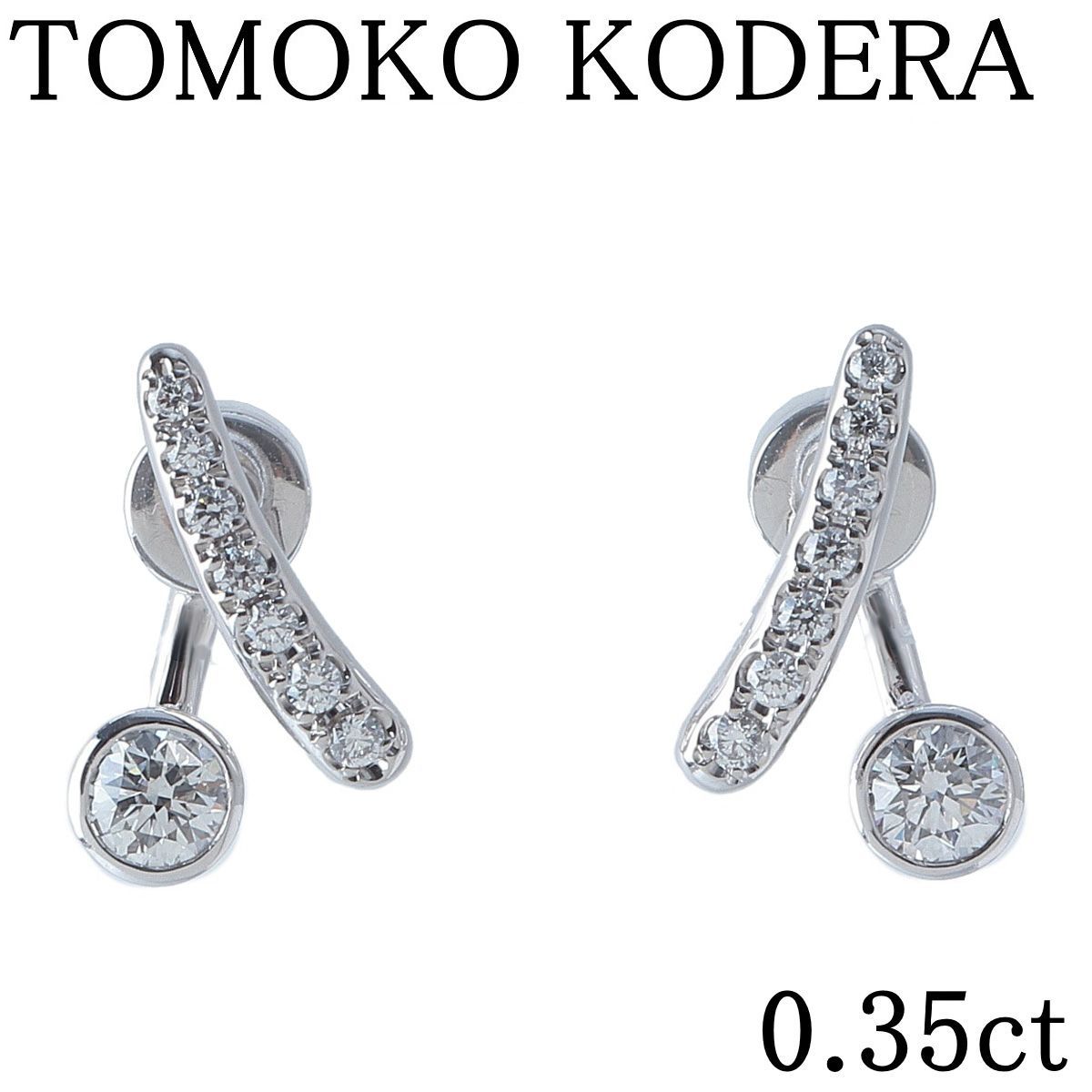 小寺智子 ダイヤ ピアス シューティングスター 0.35ct Pt900 箱 新品