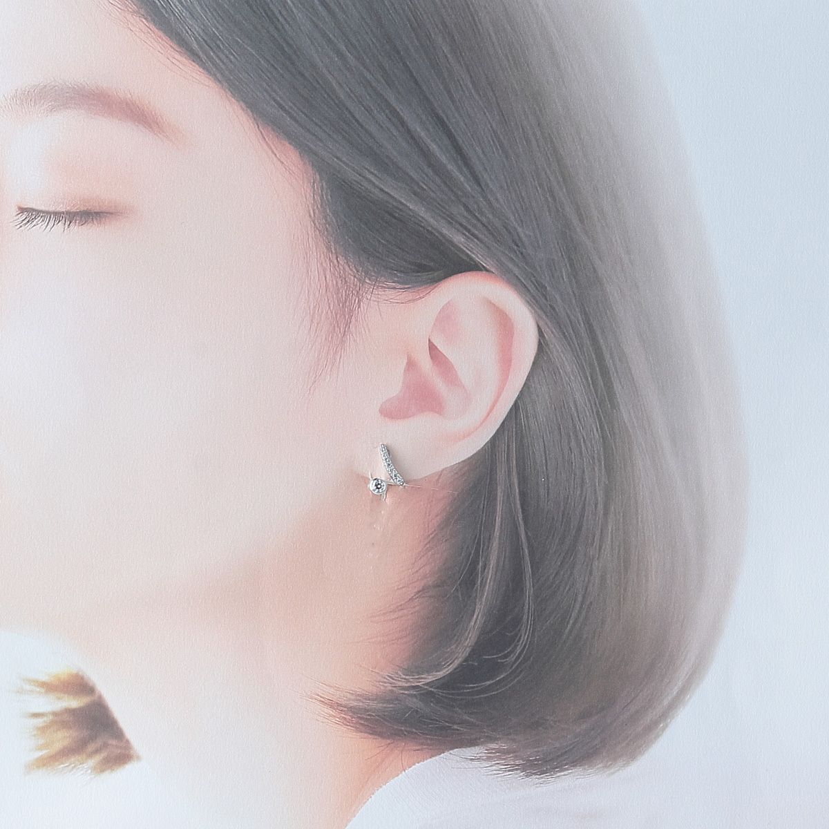 小寺智子 ダイヤ ピアス シューティングスター 0.35ct Pt900 箱 新品