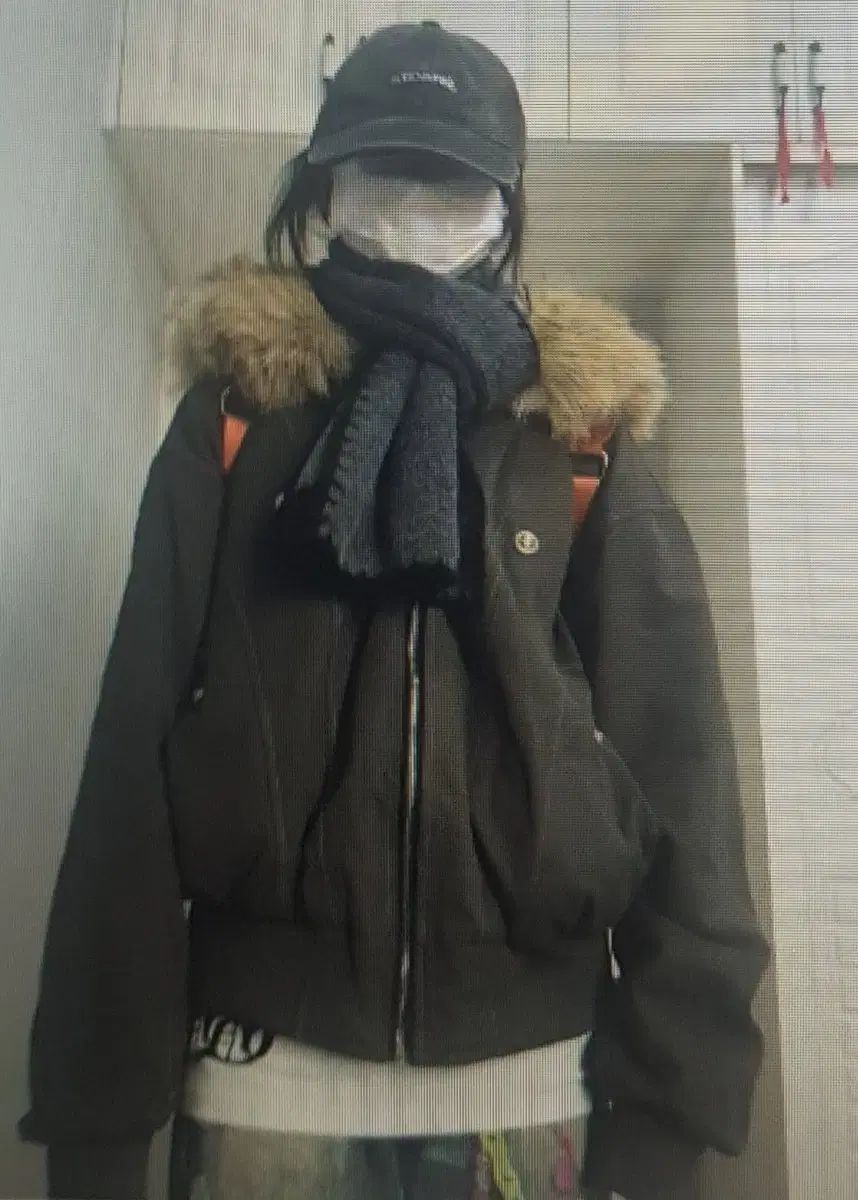 海外配送 ファー フード ブルゾン ブラック カーキ 春 ジャケット