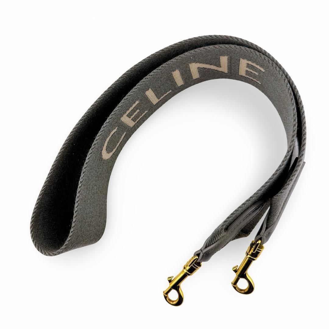 セリーヌ CELINE ジャカード ロングストラップ グレー 男女兼用 - メルカリ