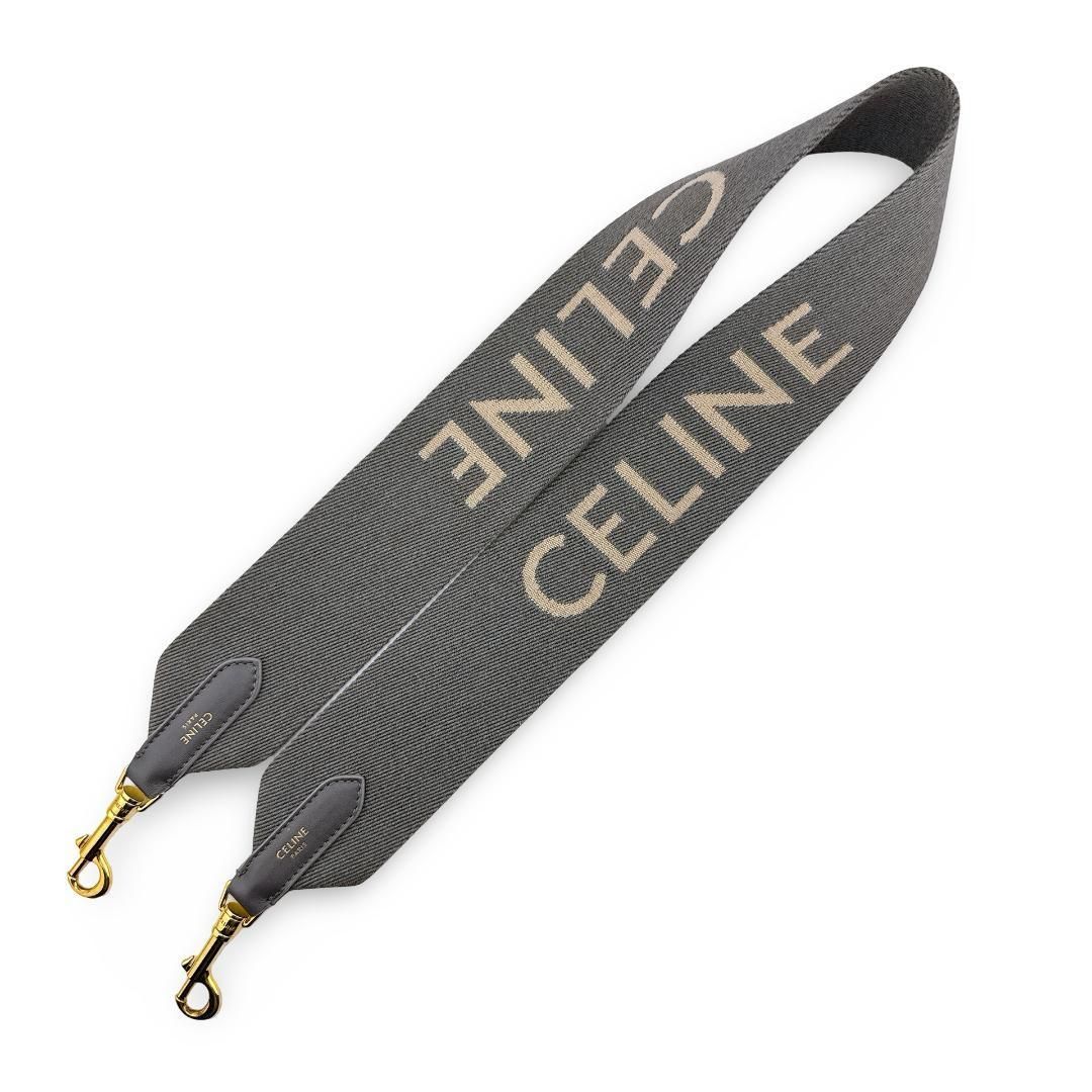 S*割様 CELINE ジャカード ロングストラップ　グレー セリーヌ CELINE ジャカード ロングストラップ グレー 男女兼用 - メルカリ