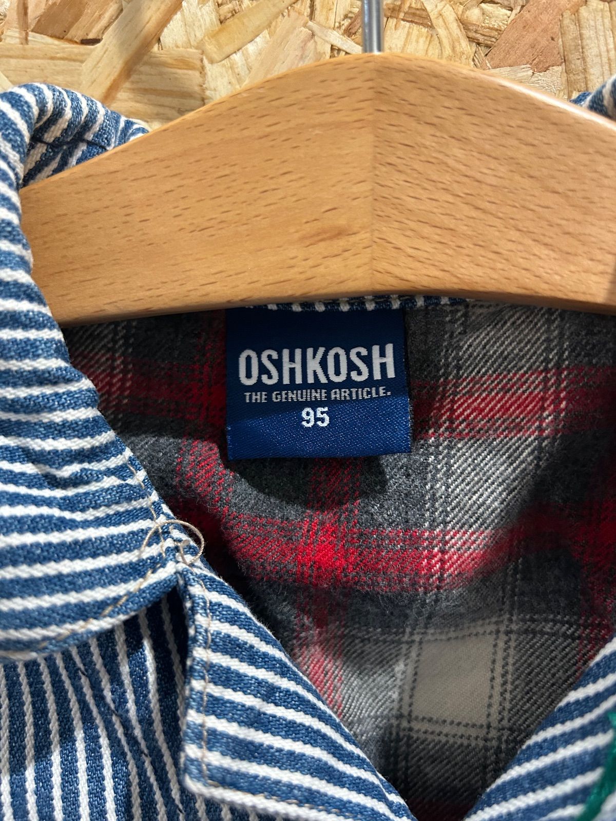 OshKosh オシュコシュ ヒッコリー カバーオール 100㎝ 男女兼用 キッズ
