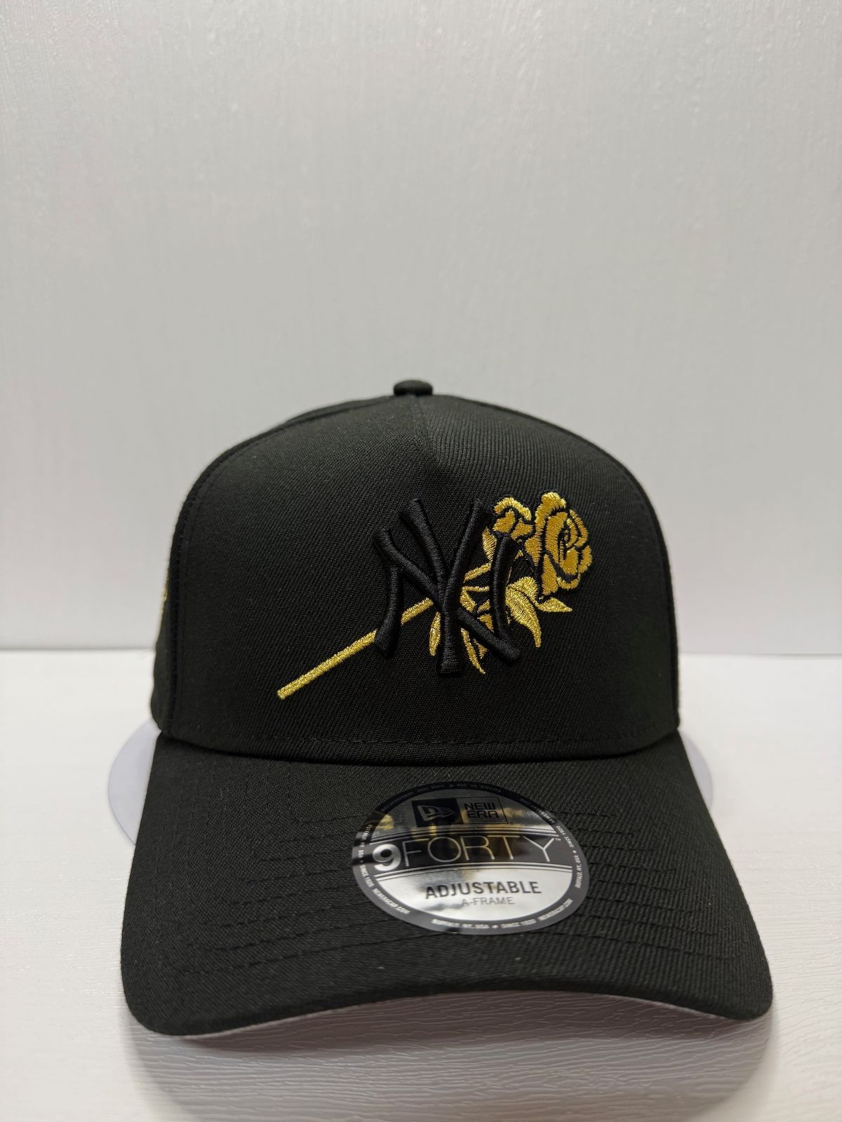 Newera ニューヨークヤンキース ワールドシリーズ1996 ローズ刺繍 9forty A-FRAME スナップバックキャップ ブラック