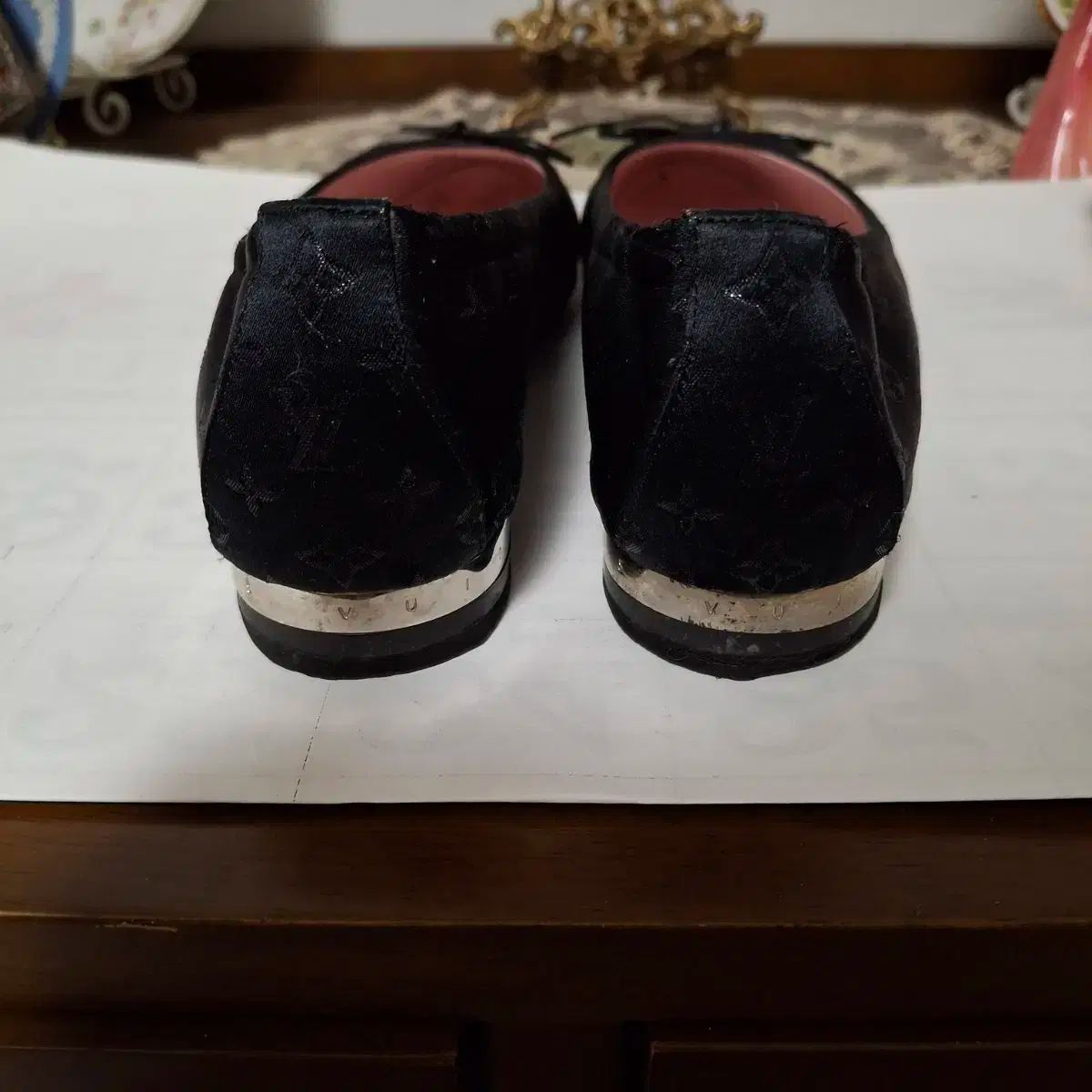  ルイヴィトン ブラック モノグラム バレリーナ フラットシューズ フラットシューズ バレエシューズ パンプス