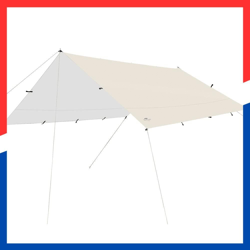 大型 天幕 ループ19箇所 紫外線対策 UVカット レクタタープ シルバーコーティング 防雨・防風・日除け Soomloom キャンプ アウトドア