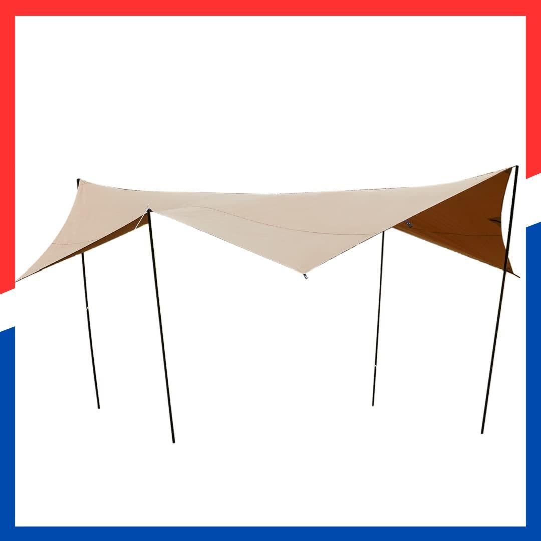 ポリコットン 耐水 タープ ヘキサタープ タープテント L 4-6人用 4-6人用 1-3人用 M Lサイズ TAN タン TC HEXATARP WAQ