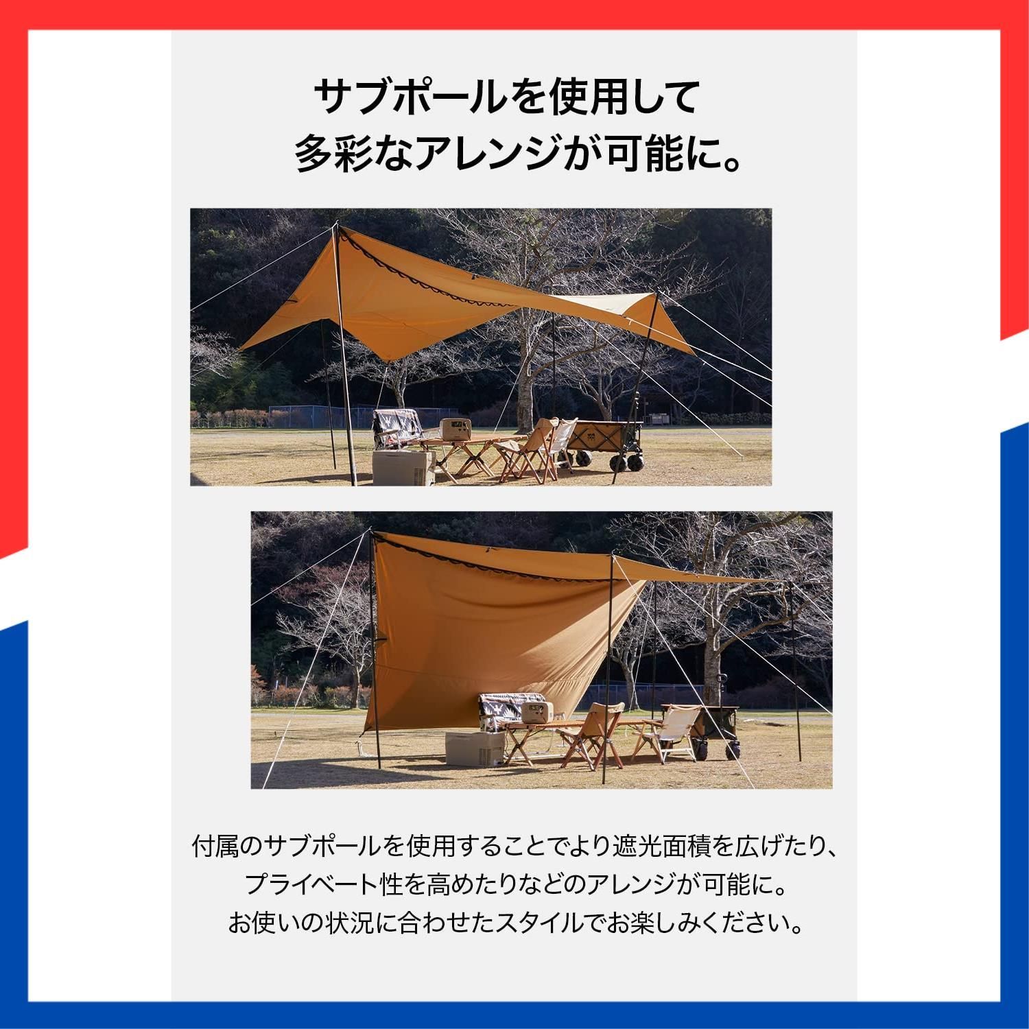 ポリコットン 耐水 タープ ヘキサタープ タープテント L 4-6人用 4-6人用 1-3人用 M Lサイズ TAN タン TC HEXATARP WAQ WWW_OPDRERGINERDOGAN_COM