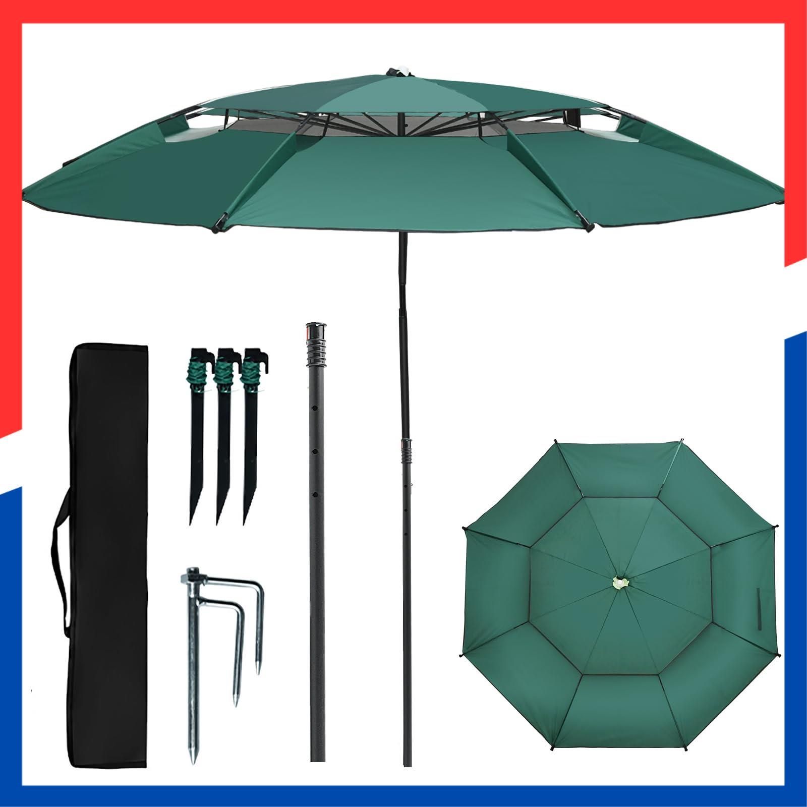 商品 2.2m 風に強い 日除け UVカット ビーチパラソル 暑さ対策 高さ調節 釣り傘 角度調整 チルト機能 防水 撥水 大型 持ち運び 軽量 アウトドア用パラソル パラソル フィッシングパラソル 収納バッグ付き