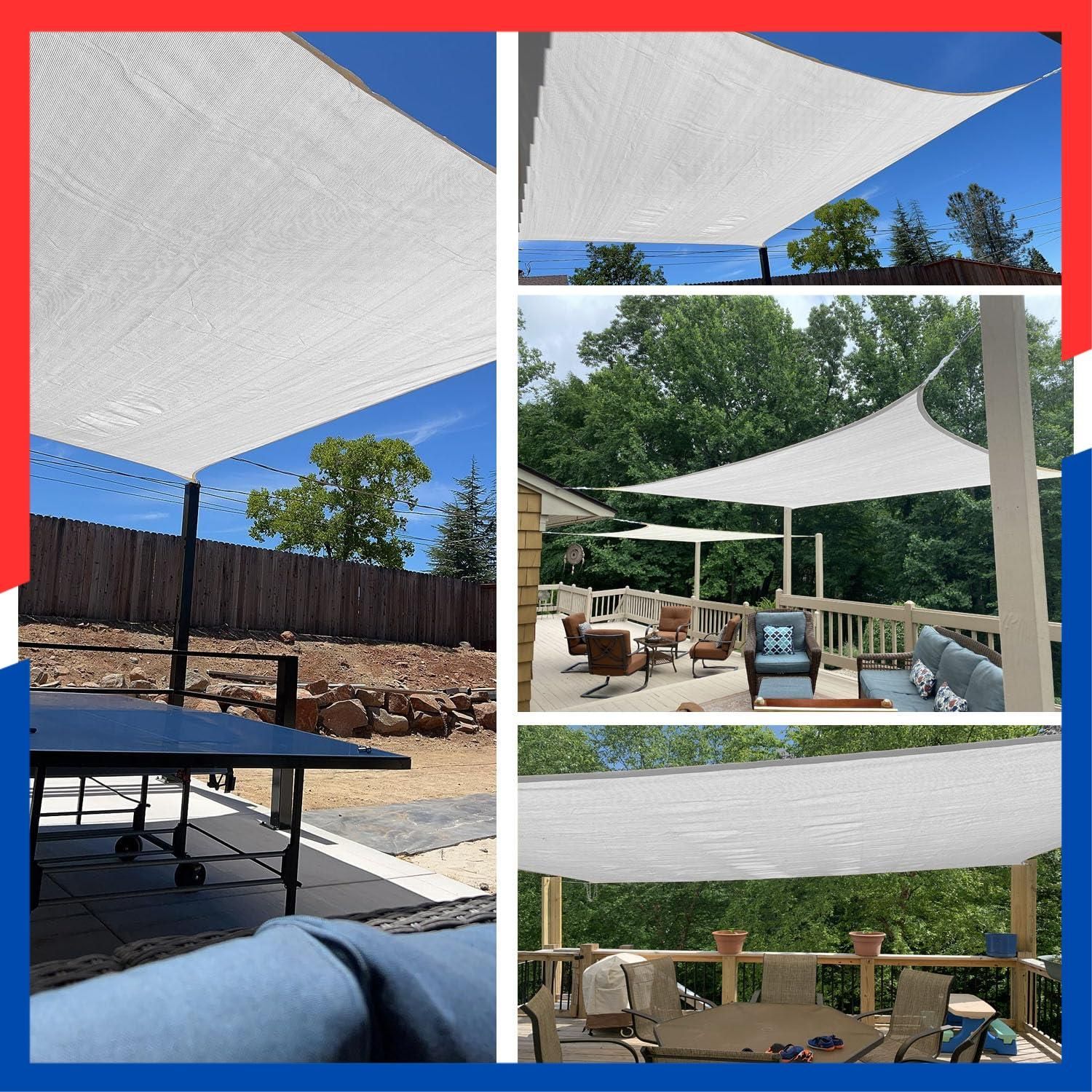 簡単設置 タープ 400Dポリエステル 目隠し ベランダ 庭 屋外 遮光ネット 雨よけ 日除けシェード 四隅にはD型メタルバックルが付属 グレー 4M 6M 防水 サンシェード WWW_OPDRERGINERDOGAN_COM