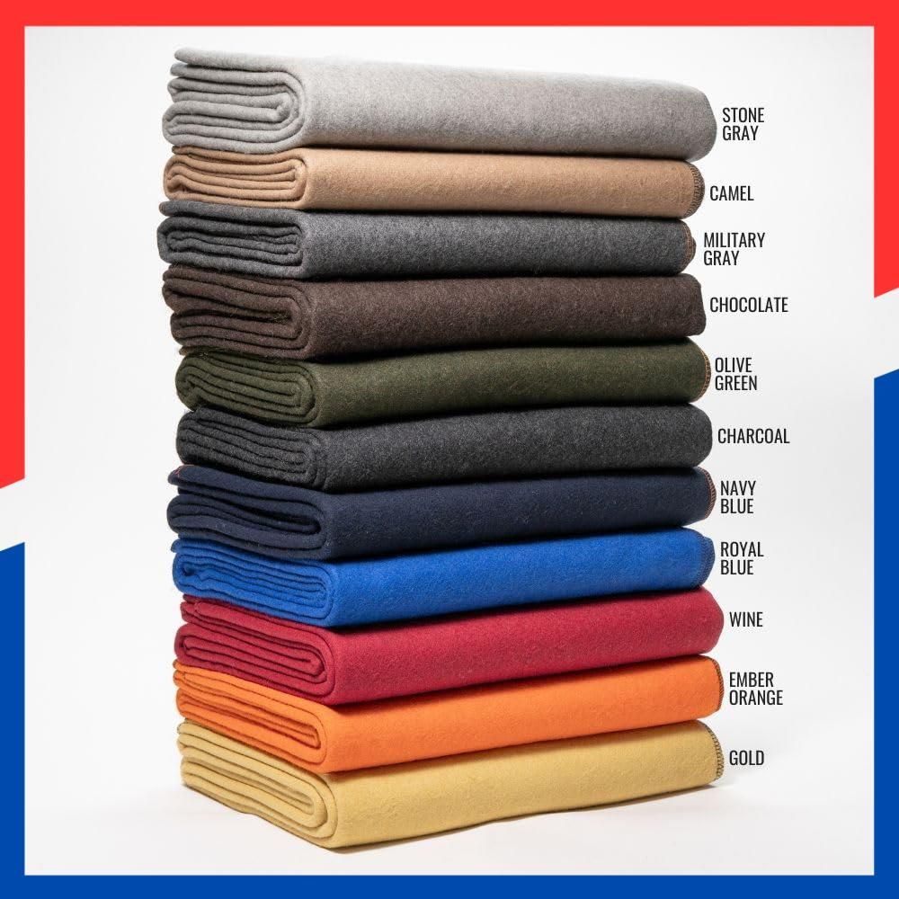 Large 64 Washable x Thick 88 - - Great Warm for Camping lbs Outdoors 4.5 Sporting Events Blanket or Wool Survival - Military
